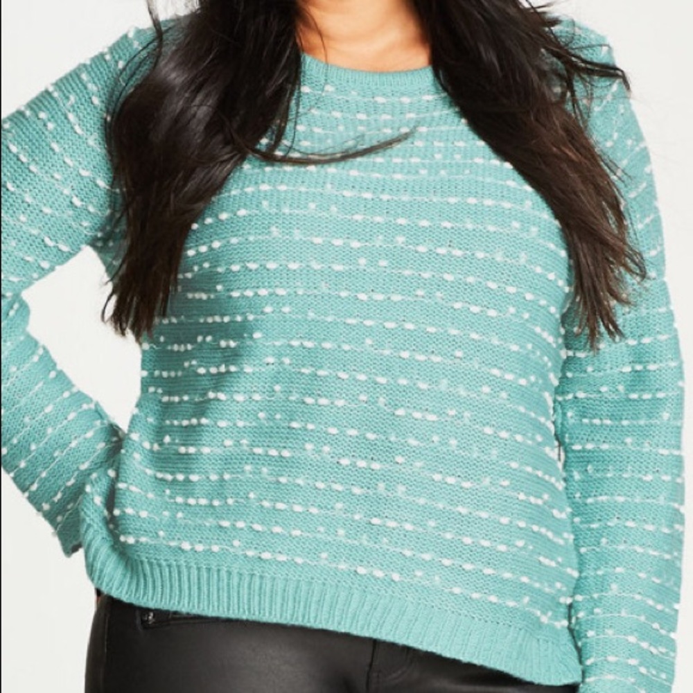 Teal dotted sweater